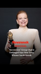 5.8K views · 13 reactions | Sarah Snook won her first Tony Award on Sunday for Best Actress for her performance in "The Picture of Dorian Gray." Snook isn't the only "Succession" star bringing home awards, and the group chat is unhinged. "It's such a special group chat." | Newsweek | Facebook