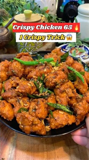 Chicken 65 Recipe 🔥 Super Crispy with 1 Trick 😋