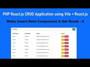 PHP React.js CRUD Application using Vite + React.js - Make Insert Data Component & Set Route - 4