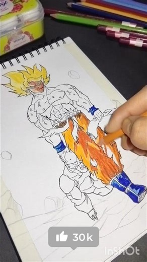 How to draw Goku and frieza step by step #viral #anime