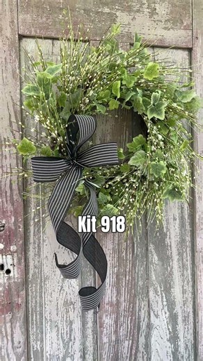 Year Round Ivy & White Berry Wreath Kit | Elegant Greenery Front Door Decor DIY