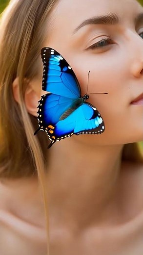 Borboleta Azul Majestosa em HD 🦋 | Beleza da Natureza de Perto