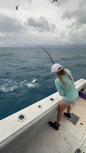 Vicky Stark on Instagram: "Pre Hurricane fish slay 🙌🏼 #canepolefishing @deependcharters @reelmccoy85 #fishing #hurricane #keywest"