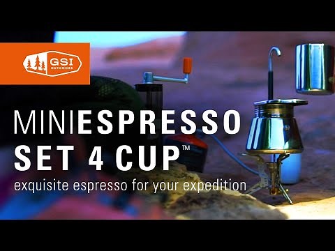 GSI Outdoors | Mini Espresso 4 Cup - Lightweight Portable Stovetop Espresso