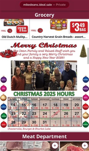 The DEAN of DEALS ! Check out our current flyer for many great Dean Deals >> www.mikedeans.com #mikedeanlocalgrocer #grocerystore #grocery #supportsmallbusiness #foodiedeals #savings #grocerydeals #weeklyflyer #greatsavings #cottagecountry #chestervilleontario #chesterville #bourgetontario #bourget #sharbotlake #sharbotlakeontario #campbellsbay #mrcdepapineau | Mike Dean Local Grocer : Chesterville / Bourget / Sharbot Lake