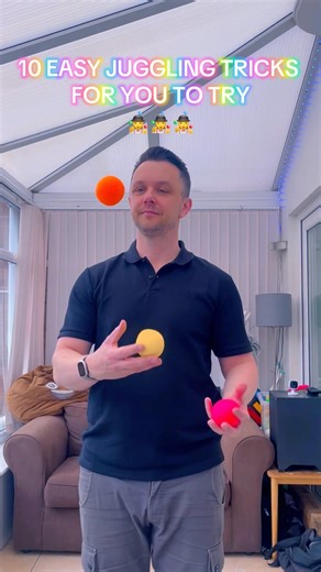 10 EASY JUGGLING TRICKS FOR YOU TO TRY🙌 #juggling #skills #tutorial #challenge #selfimprovement