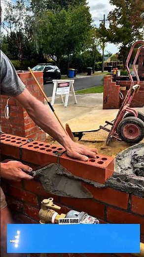 Bricklaying Technique: Building a Strong and Neat Brick Wall Step by Step.