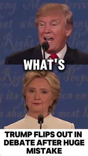 Epic Debate Meltdown: Trump’s 2016 Slip Against Hillary #ytshort