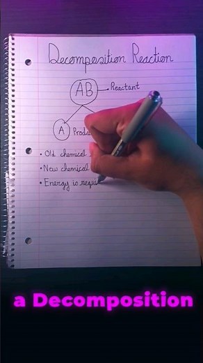 What Is Decomposition Reaction #chemistry #chemicalreaction #decompositionreaction