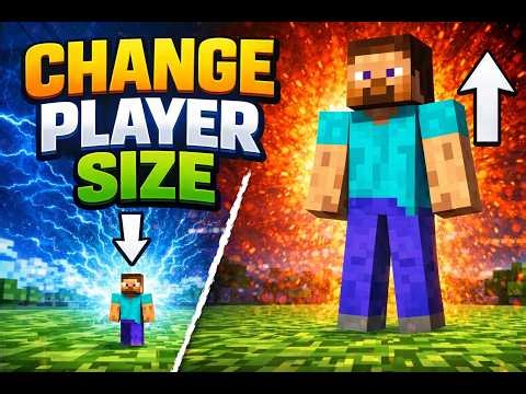 How to Change player size in Minecraft , Tutorial. #minecraft