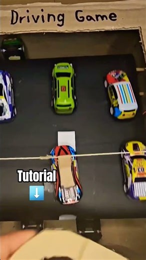 cardboard racing game #cardboard #car #diy #racing
