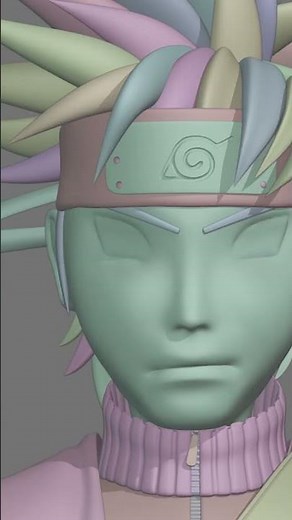NARUTO SENNIN no Blender 3D (escultura digital)