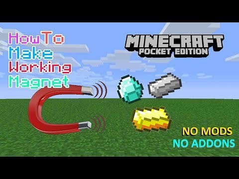 Minecraft PE: How to make a Working Magnet (Tutorial)