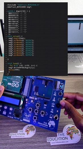 Seven segments display project - TME EDU ARD REV #electrical #electrician #electronics #engineering #fy