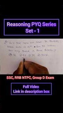 Reasoning - Order and Ranking| For ssc, rrb, ntpc, cgl, gd #ssccgl #rrbntpc #rrbgroupd #ssccglexam