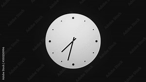 Clock Counting Down 24 Hour Day Fast Speed Timelapse 4K HD