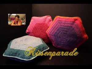6 Eck - Kissen häkeln und Inlett nähen | Hexagon XXL | Homedeko