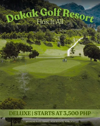 Golf greens, beach scenes, cocktail nights, and spa days ✨ One resort. All the vibes. See you at Dakak Golf & Beach Resort! 📞 0915-318-5238 or 📞 0905-315-2600 📧 dakakreservations@gmail.com #DakakParkandBeachResort #VillaAngelinaLuxurySuites #BeAllinDakak | Dakak Park and Beach Resort
