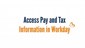 Access Pay and Tax Information in Workday