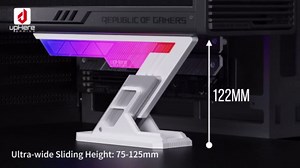 upHere Graphics Card Brace,Addressable RGB Video Card Sag Holder GPU Bracket,Adjustable Height Support,Black,GB10KC