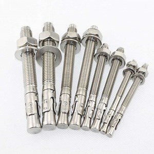 [Hot Item] SS304 316 M8 M10 M12 M16 M20 M24 M30 Stainless Steel Heavy Duty Stud Wedge Anchor Bolt Ss Wedge Anchor
