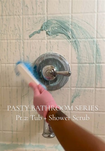PASTY BATHROOM SERIES | Pt.2: Tub Shower Scrub This pasty clean kicked my butt! It took twice as long to clean, because I kept having to gradually add water. For the first time ever, my arms were tired of scrubbing! I have about 4-5 more videos in this series! At lease one more being uploaded today. I’m still cleaning in real time. It’s taking me most of the day. PRODUCTS USED: Comet powder with bleach PineGlo Disinfectant #paste #pasty #pastyclean #bathroomcleaning #bathroomclean #bathroomclean