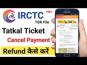 Tatkal Ticket payment refund TDR file | Tatkal ticket payment refund kaise le | Irctc TDR file