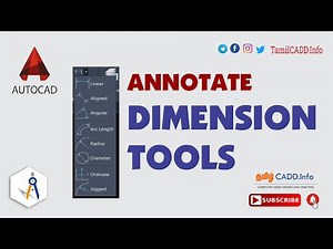 AutoCAD TUTORIALS IN TAMIL_DIMENSION STYLE IN AUTOCAD_ DIMENSION TOOL BAR IN AutoCAD_TamilCADD.Info
