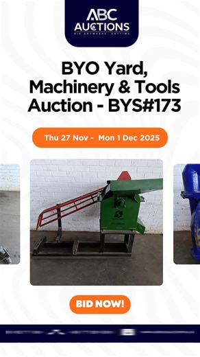 BYO Yard, Machinery & Tools Auction - BYS#173 | THU 27 NOV > MON 1 DEC 2025 💥Auction Now LIVE on the ABC Auctions App [x] Download the ABC Auctions App Now - https://qrco.de/ABC_Auctions [x] Start Bidding - https://tinyurl.com/ypy53ec7 [X] Subscribe to our YouTube Channel for more content - https://youtube.com/@abcauctions7837 📲Contact us today to find out how we can help you sell your vehicles & Goods: Harare: 📞Call: 086 77009 086 📲WhatsApp: https://wa.link/hoz14b 📍ABC Auctions, Hatfield H