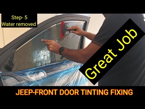 Perfect Front Door Window Tinting Step-by-Step | Professional Tint Fixing Tutorial 🚗✨