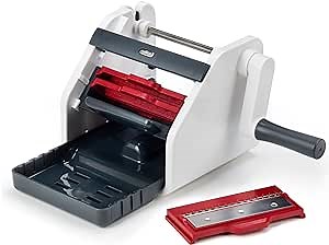 Zyliss SmoothSlizer Veggie Pasta Maker - Manual Noodle Maker - Vegetable Spiralizer & Pasta Roller - Pasta Machine with 3 Interchangeable Blades - Recipes Included - White/Gray