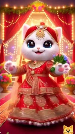 Cute Cat Wedding Dance 😍 | Bride & Groom Cat Viral Video 💃🕺 #shorts