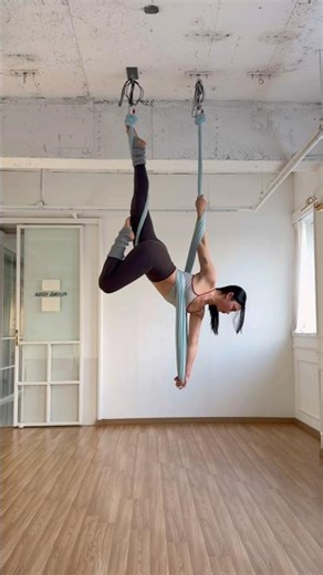 Aerial yoga | Intermediate long flow 🪽미들 스트랩에서 흐르는 중급 플로우프로필 피크 추천🪽#aerialyoga #플라잉요가 #wellness