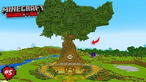 I Made a GIANT TREE House in Minecraft Hardcore | in Hindi