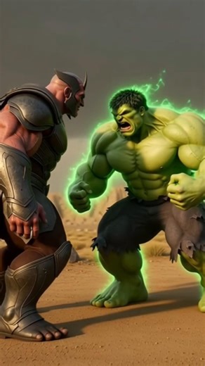 hulk vs thainos epic fight 😲 #aishorts #hulk