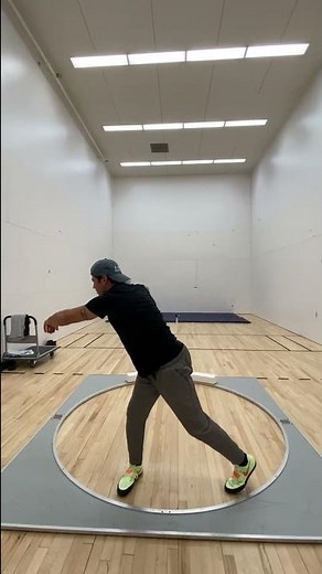 Rotational Shot Put: Out the back of the circle. The importance of balance.