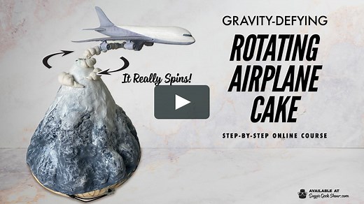 Rotating Airplane Cake Tutorial