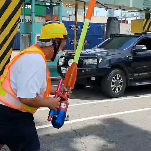 Industrial Slingshot Target Practice in Bright Setting