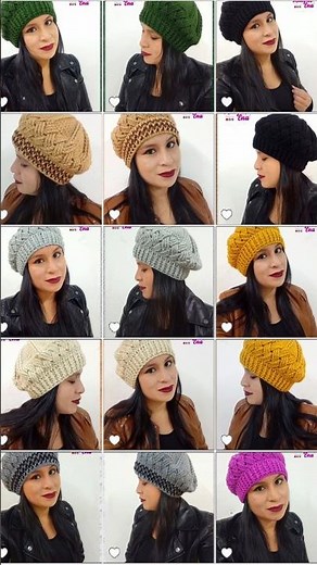 Boinas tejidas a crochet Milagros Ena #crochet #knitting #crochettutorial #hechoamano