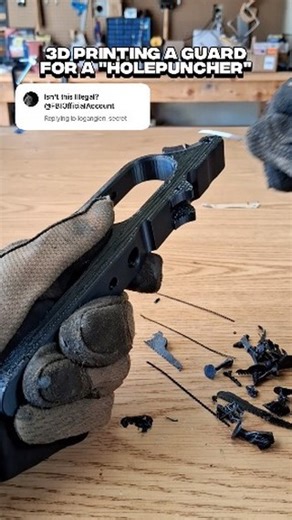 3D2A - 3D Printed Firearms Kits on Instagram: "3D printing a trigger guard for a hole puncher.... who can guess this one? #3dprinting #3dprint #3dprintlife #fyp #asmr"