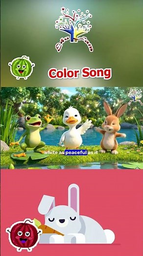 Happy Colors Song! 🌈 | Green Frog, Yellow Duck & White Rabbit