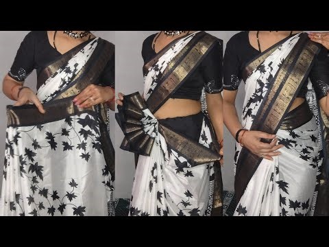 Latest cotton silk saree draping tutorial for beginners/how to perfect side pleats in easy tricks