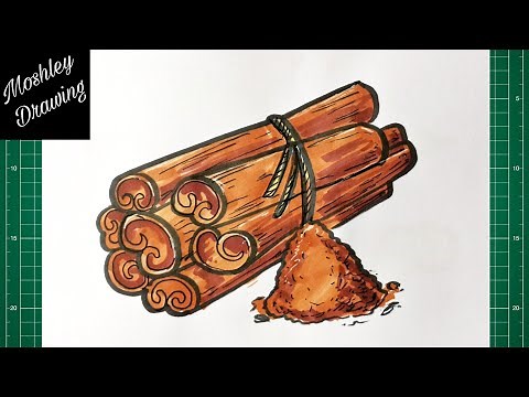 How to Draw Cinnamon Stick Step by Step