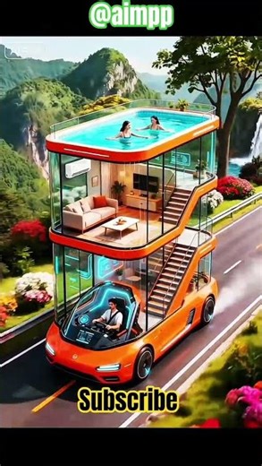 This Luxury Bus Has a Swimming Pool on the Roof 😱