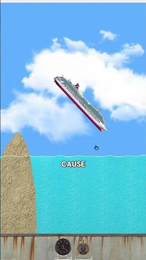 EPIC Challenge: Carnival Cruise Ship vs Tsunamirock! Floating Sandbox