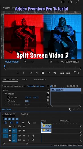 Создание видео с разделенным экраном в Adobe Premiere Pro