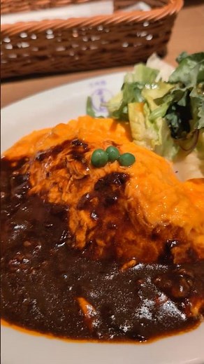 Western-style restaurant, Taimeiken Ueno branch 🍽️ Omurice with Hayashi sauce lunch 1,580 yen 🥄 T...
