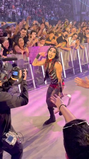 Rhea Ripley RAMP entrance at Clash in Italy Crowd singing entrance song #wwe #clashinitaly