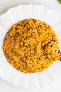 Puerto Rican Rice & Beans with Sofrito (Arroz con Gandules)