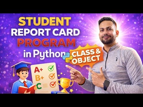 Student Report Card Program in Python 🚀 Using Class & Object (OOP Project) #coding #python